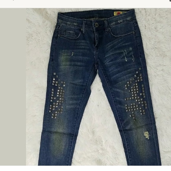 BLANK NYC WOMEN'S SKINNY SLIVER STUDDED JEANS $88 - Picture 4 of 5